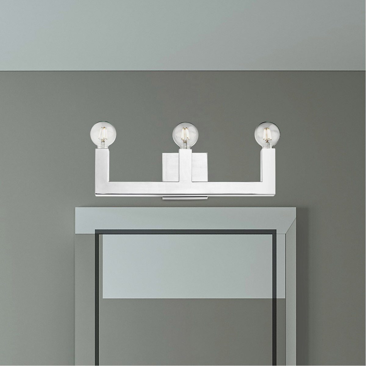 Solna 3 Light 22 inch Polished Chrome Vanity Sconce Wall Light