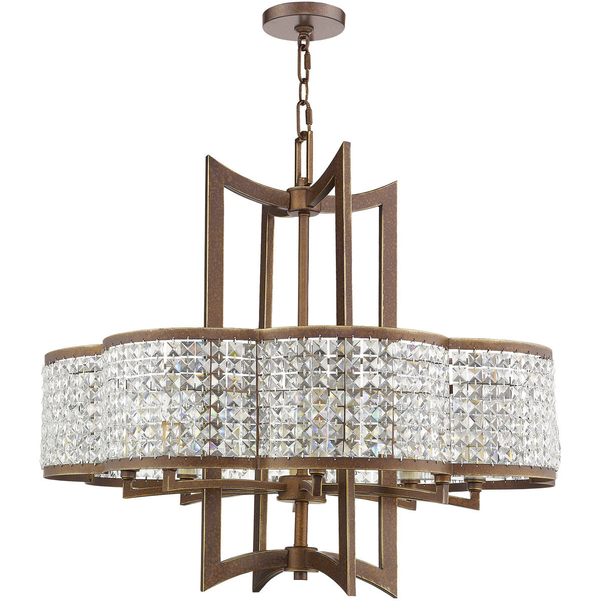 Grammercy 8 Light 30 inch Hand Painted Palacial Bronze Chandelier Ceiling Light