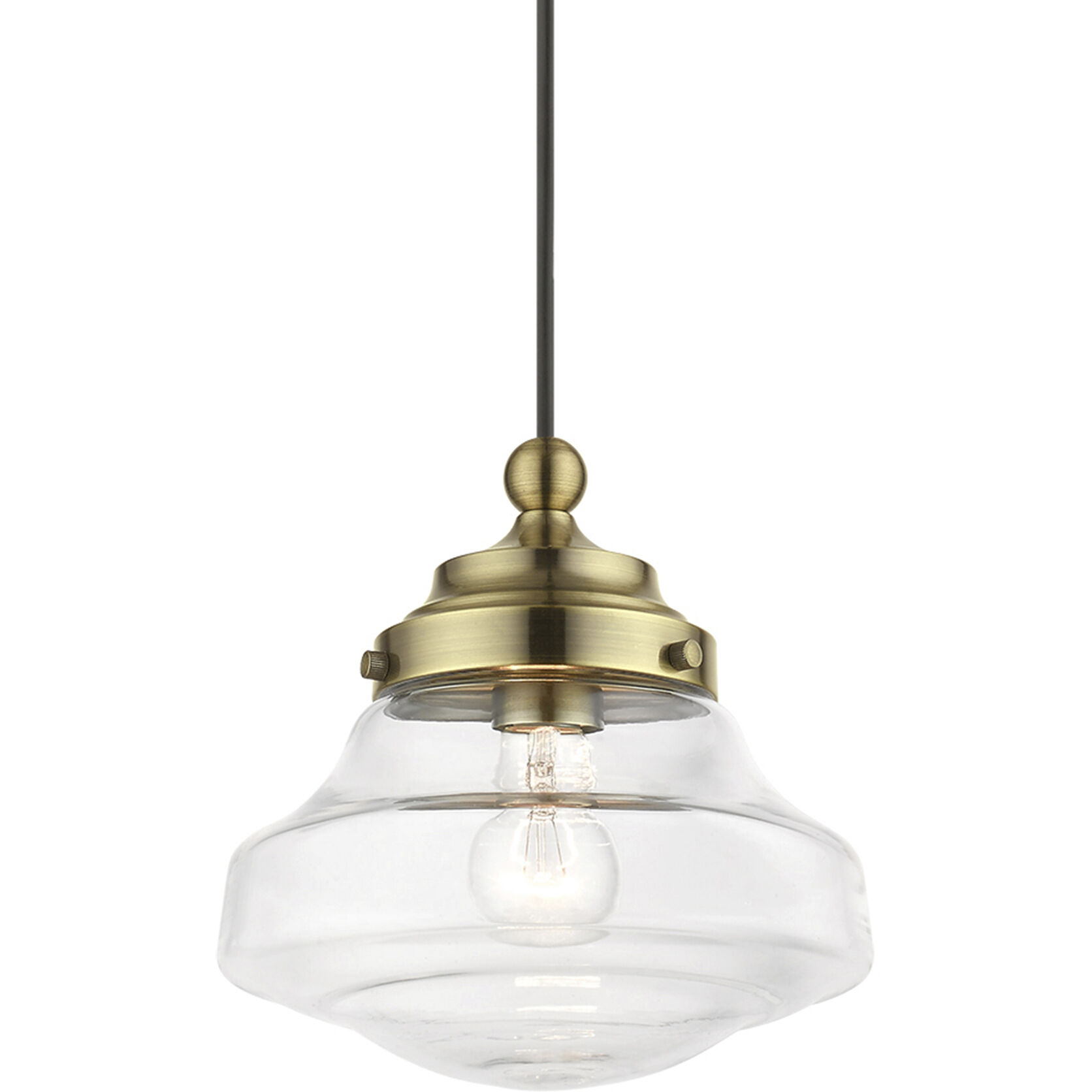 Avondale 1 Light 9 inch Antique Brass Mini Pendant Ceiling Light
