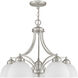Somerset 5 Light 25 inch Brushed Nickel Chandelier Ceiling Light