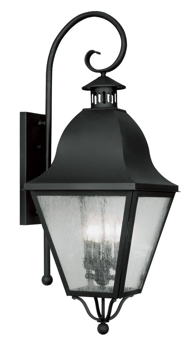 Amwell 4 Light 36 inch Black Outdoor Wall Lantern