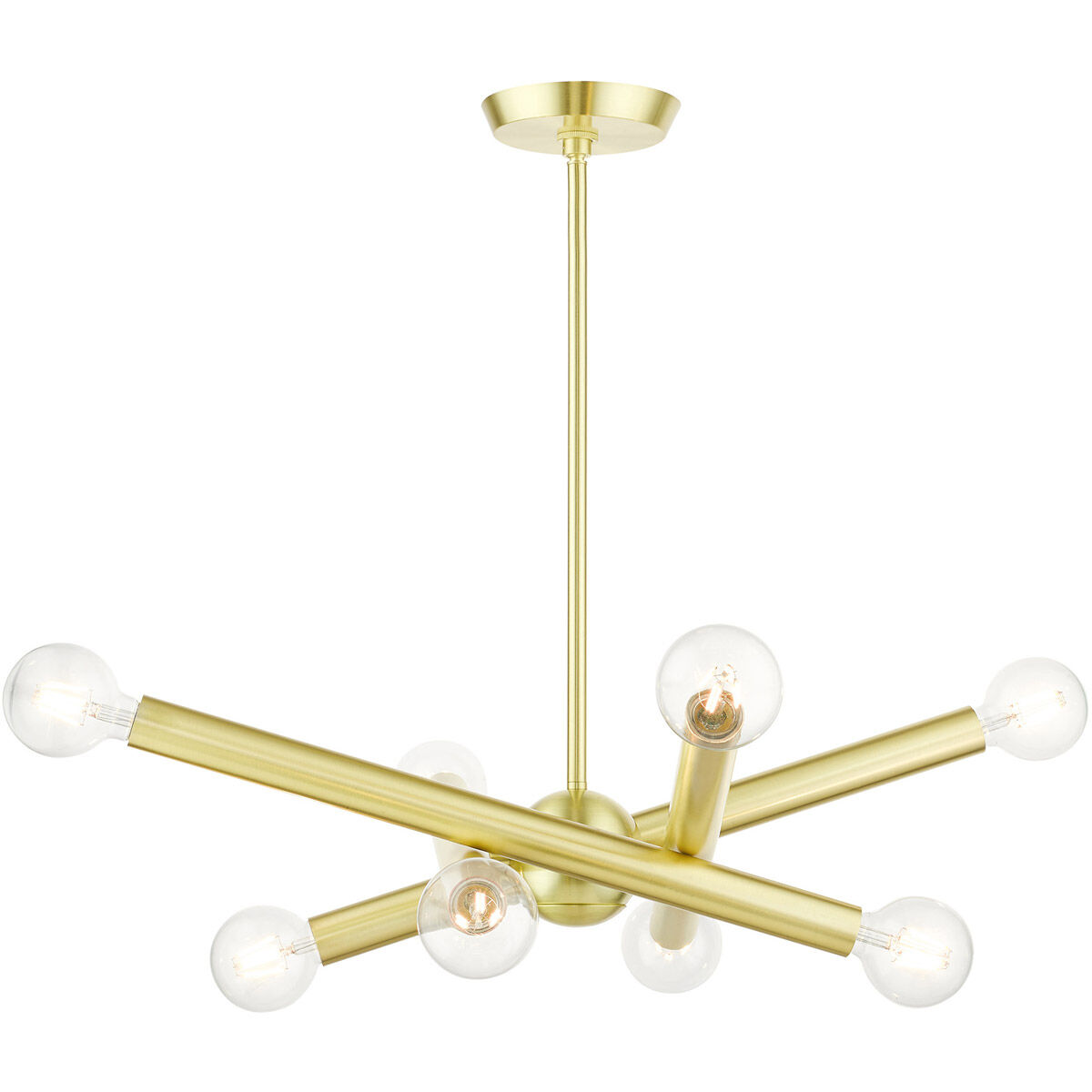 Stafford 8 Light 24 inch Satin Brass Chandelier Ceiling Light