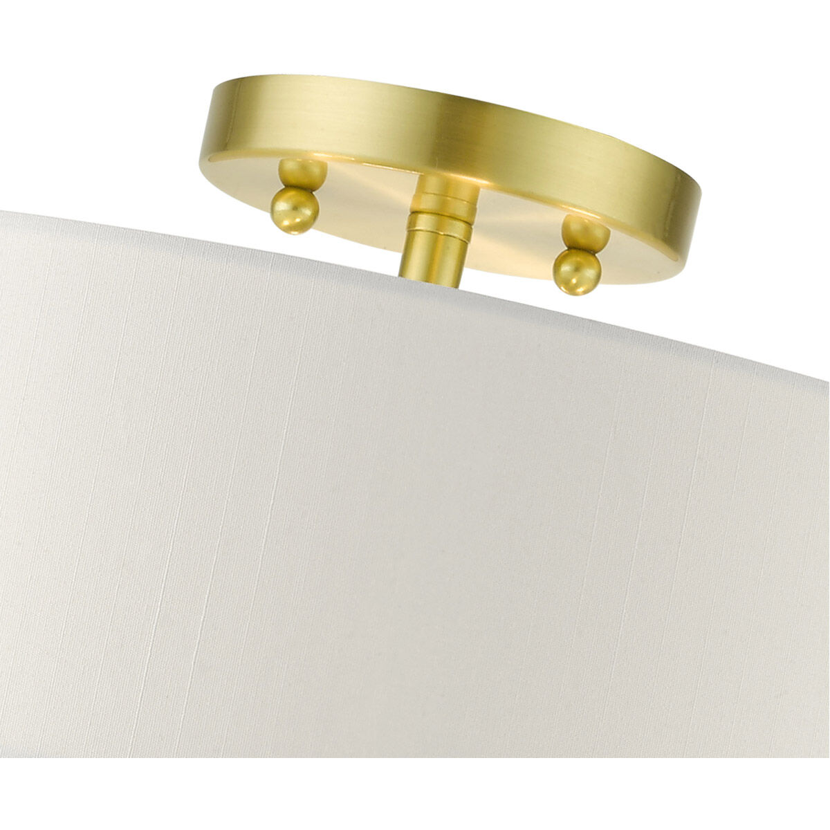 Meridian 4 Light 18 inch Satin Brass Semi Flush Ceiling Light