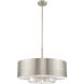 Madison 6 Light 24 inch Brushed Nickel Pendant Chandelier Ceiling Light