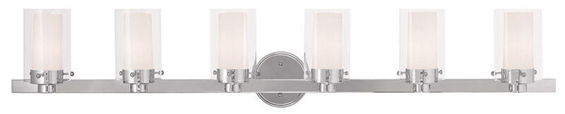 Manhattan 6 Light 48 inch Polished Chrome Bath Vanity Wall Light