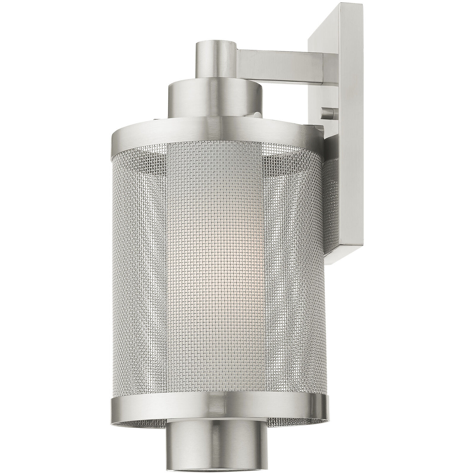 Nottingham 1 Light 15 inch Brushed Nickel Outdoor Wall Lantern