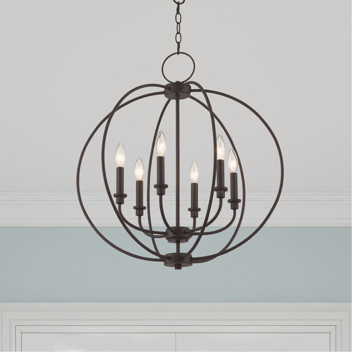 Milania 6 Light 25 inch Bronze Chandelier Ceiling Light