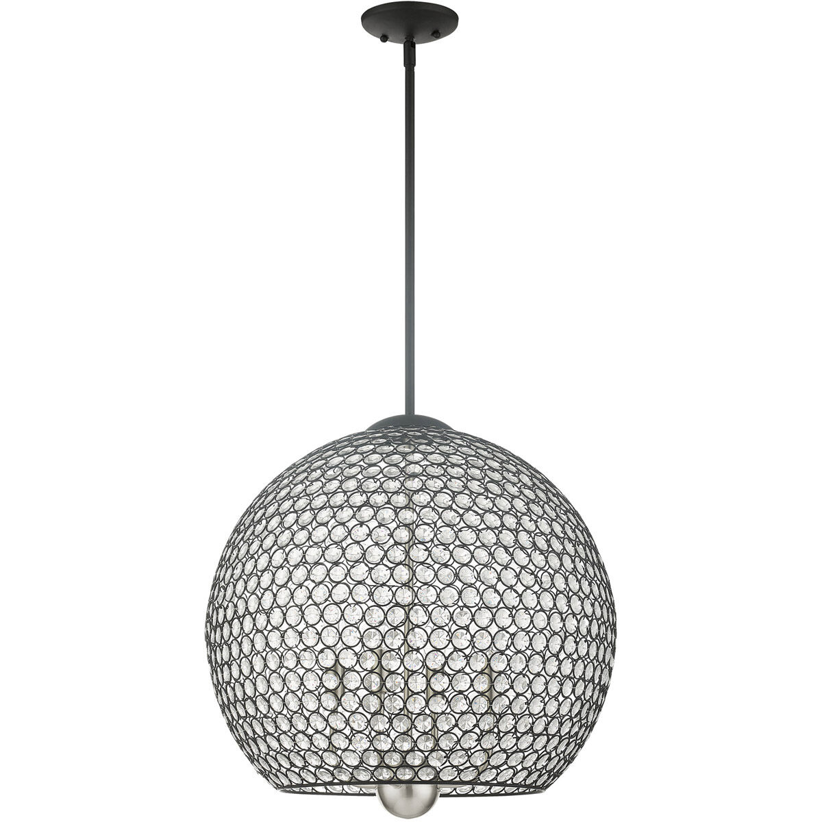 Cassandra 4 Light 20 inch Black Pendant Ceiling Light