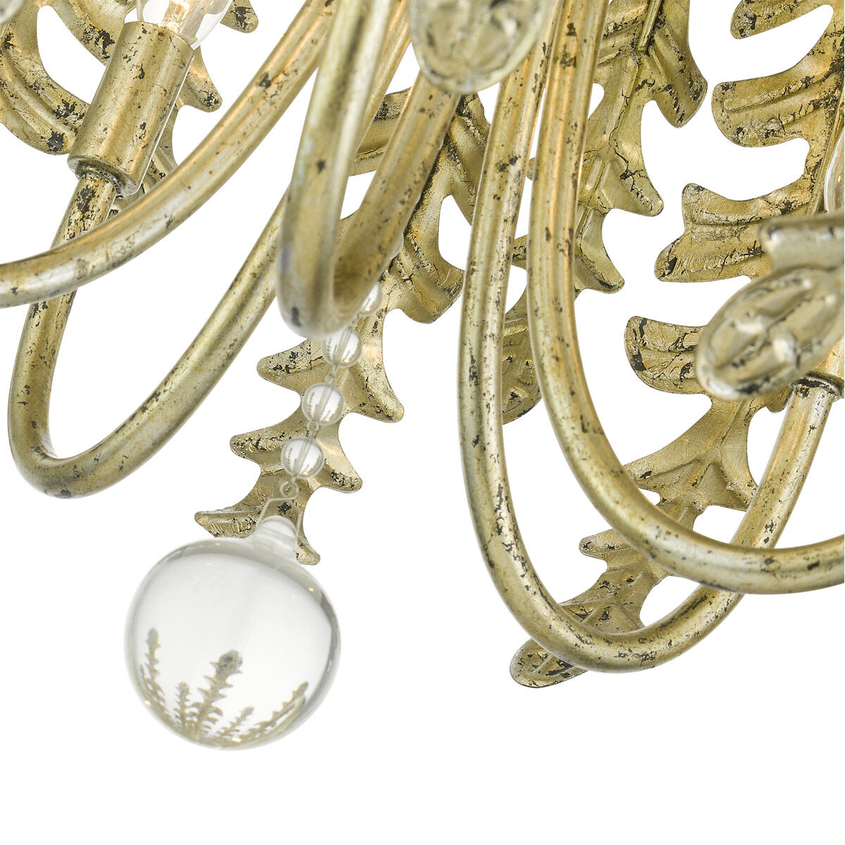 Acanthus 5 Light 26 inch Winter Gold Chandelier Ceiling Light