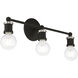 Lansdale 3 Light 20 inch Black with Brushed Nickel Accents Vanity Sconce Wall Light