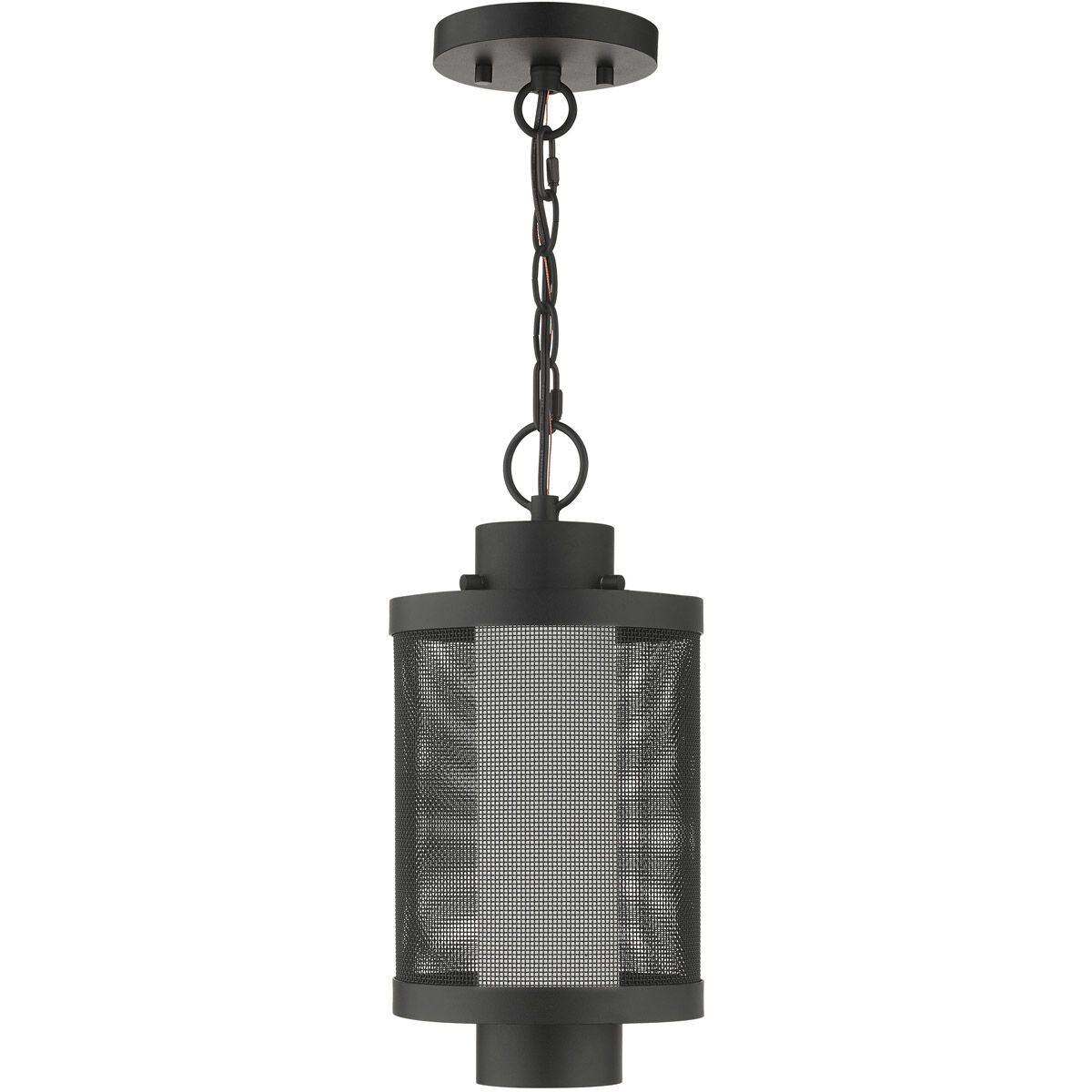 Nottingham 1 Light 9 inch Textured Black Outdoor Pendant Lantern