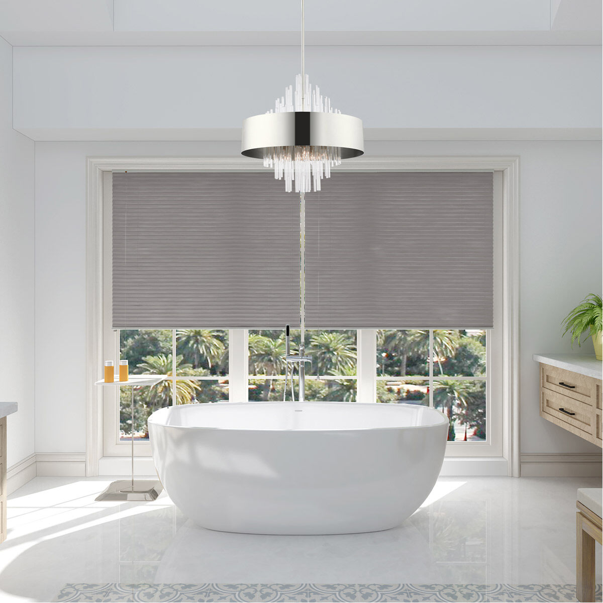 Orenburg 10 Light 26 inch Polished Nickel Pendant Chandelier Ceiling Light