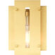 Utrecht 1 Light 10 inch Satin Brass Outdoor Wall Lantern