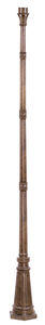 Outdoor Accessory 115 inch Moroccan Gold Outdoor Cast Aluminum Fluted Post