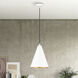 Dulce 1 Light 10 inch Shiny White with Polished Chrome Accents Pendant Ceiling Light