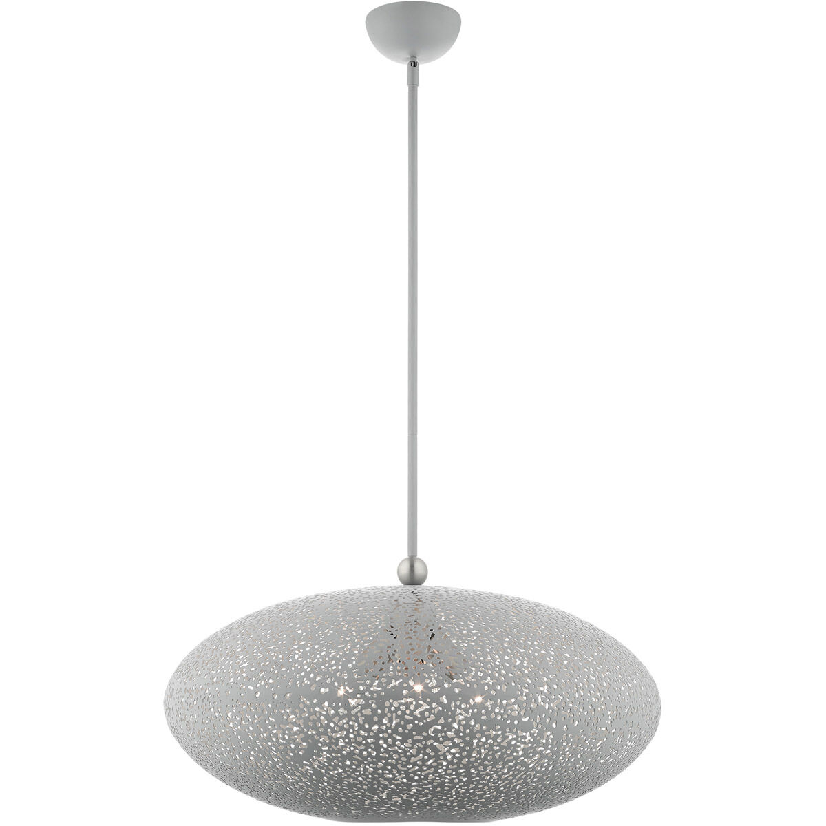 Charlton 3 Light 24 inch Nordic Gray with Brushed Nickel Accents Pendant Ceiling Light