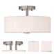 Meridian 2 Light 13 inch Brushed Nickel Semi-Flush Mount Ceiling Light