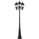Hamilton 3 Light 86 inch Textured Black Outdoor Post Light