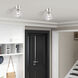 Brussels 1 Light 7 inch Polished Nickel Crystal Semi-Flush Ceiling Light