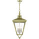 Adams 4 Light 14.25 inch Antique Brass with Brushed Nickel Finish Cluster Outdoor Extra Large Pendant Lantern Ceiling Light