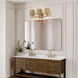 Weavington 3 Light 23.5 inch Antique Gold Leaf Vanity Wall Sconce Wall Light