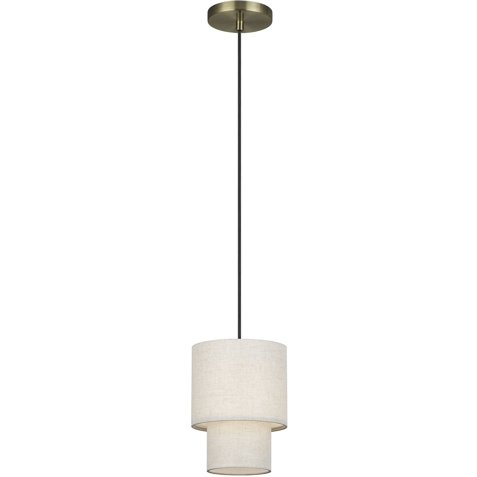 Monroe 1 Light 7 inch Antique Brass Mini Pendant Ceiling Light