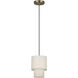 Monroe 1 Light 7 inch Antique Brass Mini Pendant Ceiling Light