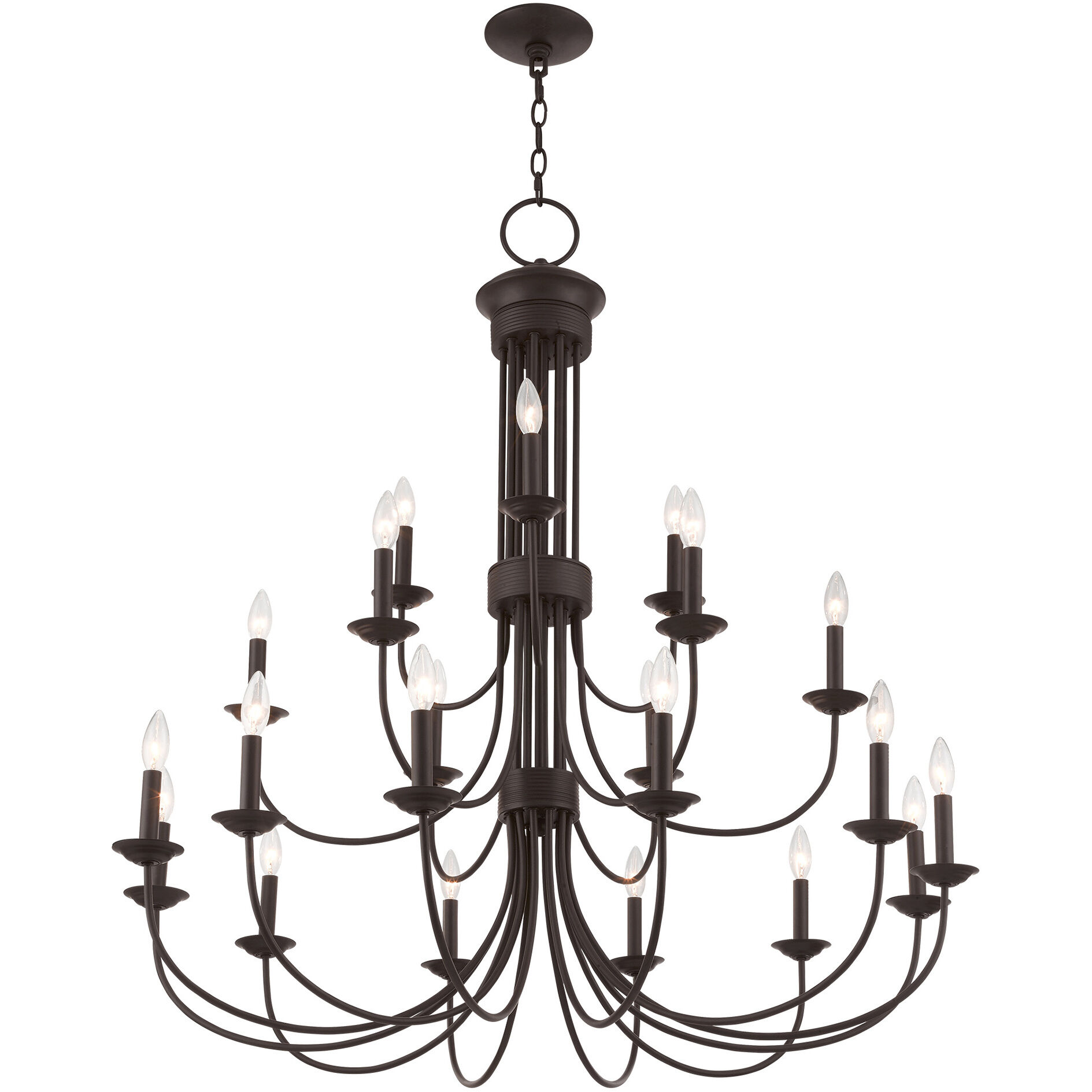 Estate 21 Light 42 inch Bronze Foyer Chandelier Ceiling Light