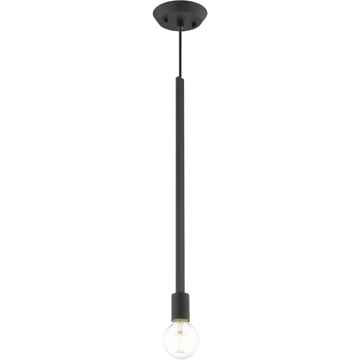 Prague 1 Light 5 inch Black Pendant Ceiling Light