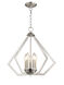 Prism 5 Light 20 inch Brushed Nickel Chandelier Ceiling Light