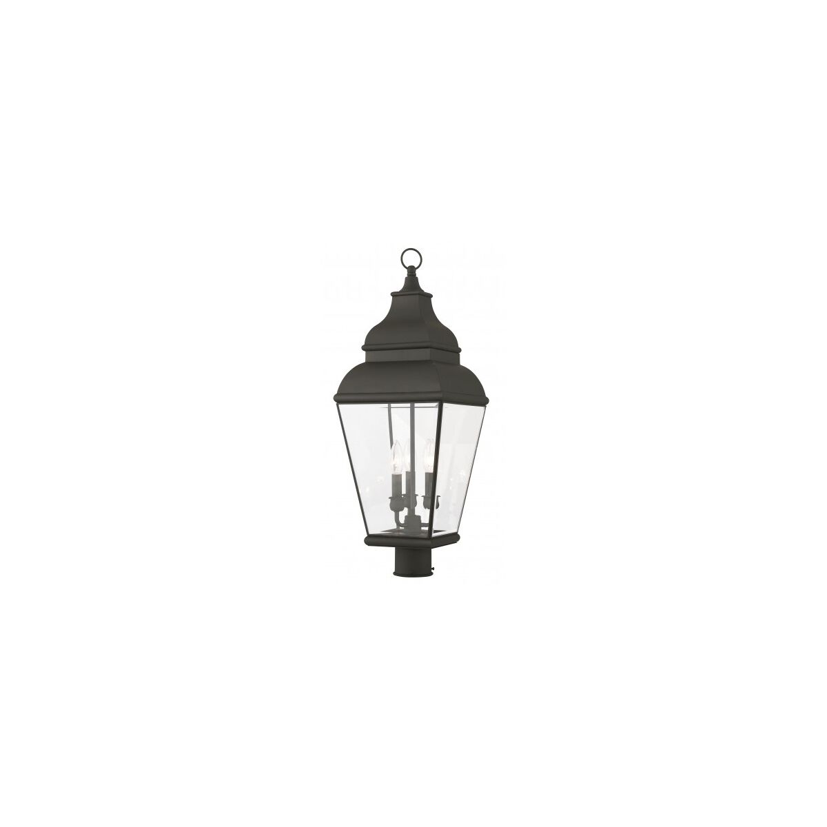 Exeter 3 Light 28 inch Black Outdoor Post Top Lantern