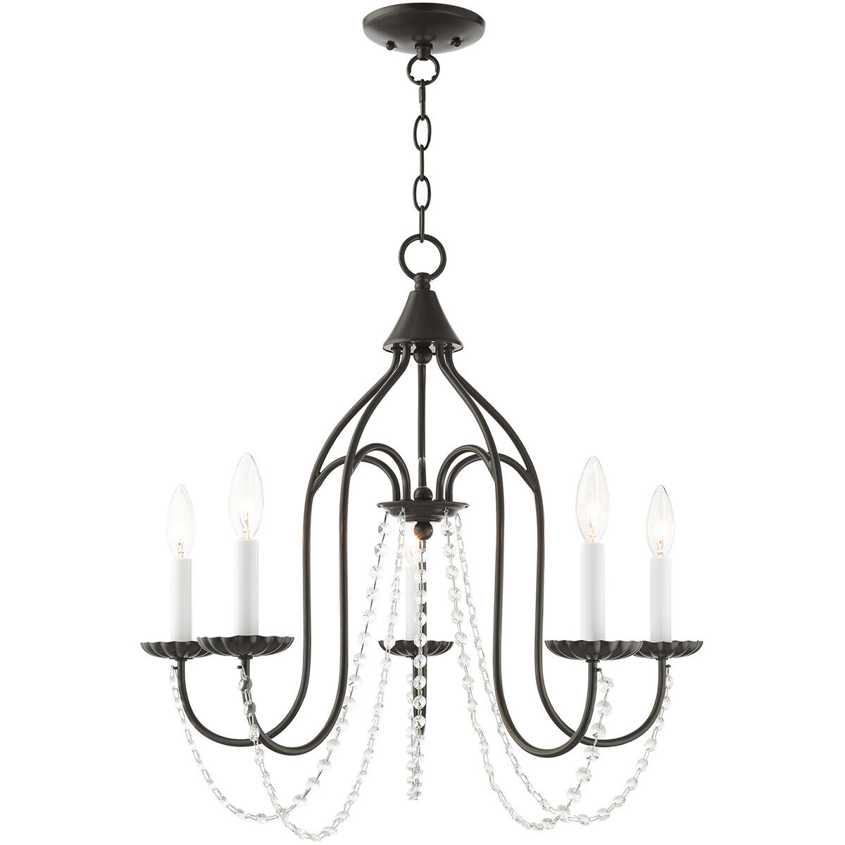 Alessia 5 Light 24 inch English Bronze Chandelier Ceiling Light