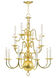 Williamsburgh 16 Light 27 inch Polished Brass Chandelier Ceiling Light