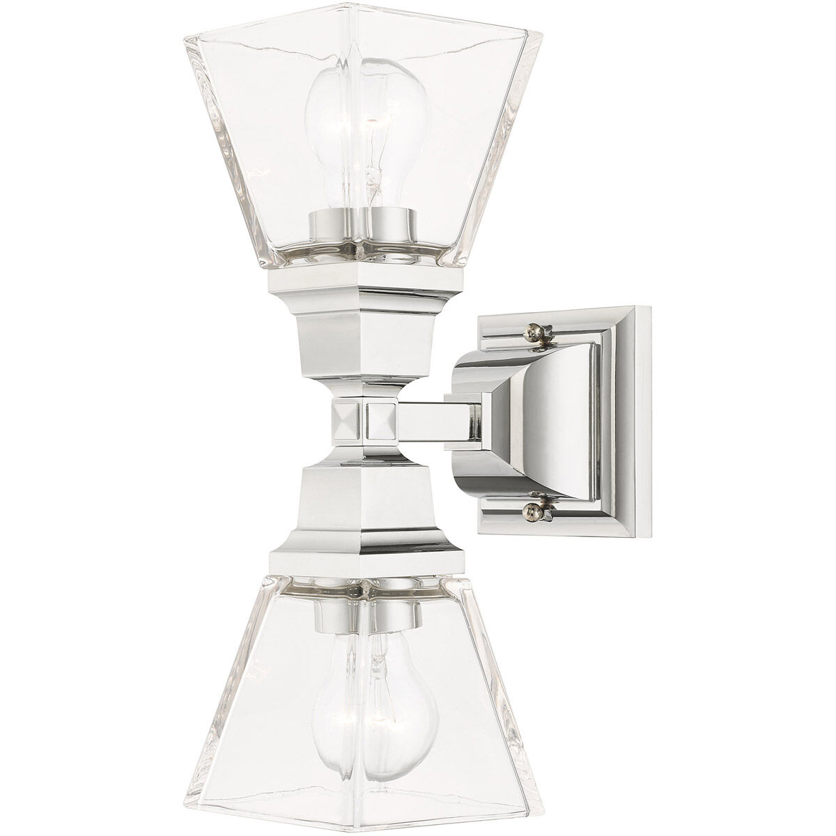 Mission 2 Light 5 inch Polished Chrome Sconce Wall Light