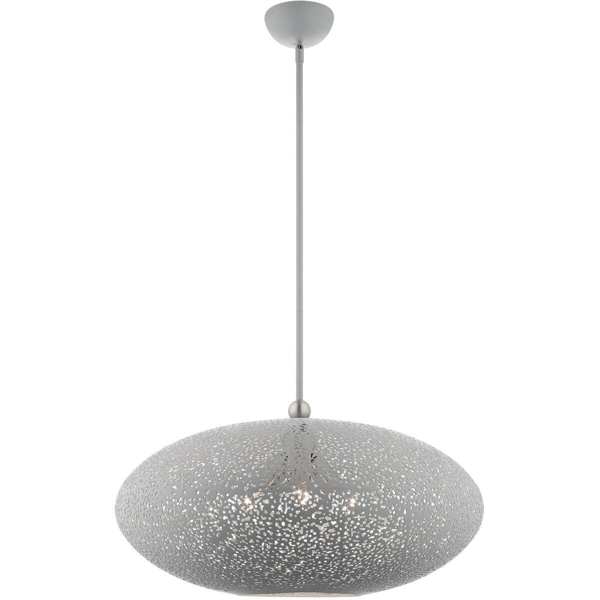 Charlton 3 Light 24 inch Nordic Gray with Brushed Nickel Accents Pendant Ceiling Light
