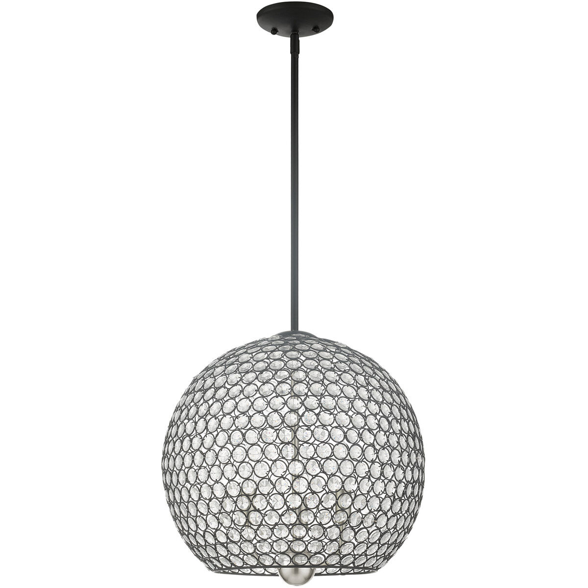 Cassandra 3 Light 16 inch Black Pendant Ceiling Light