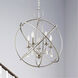Aria 5 Light 22 inch Brushed Nickel Chandelier Ceiling Light