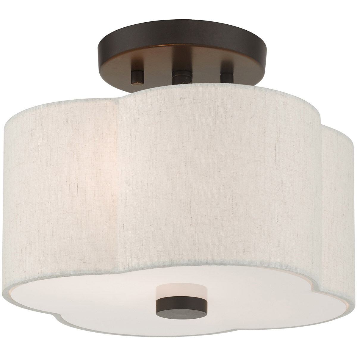 Solstice 2 Light 11 inch English Bronze Semi Flush Ceiling Light