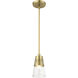 Brynhurst 1 Light 5.13 inch Natural Brass Mini Pendant Ceiling Light