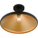 Geneva 1 Light 15 inch Black Semi-Flush Mount Ceiling Light