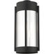 Sheridan 2 Light 16 inch Black with Brushed Nickel Candles Outdoor Wall Lantern