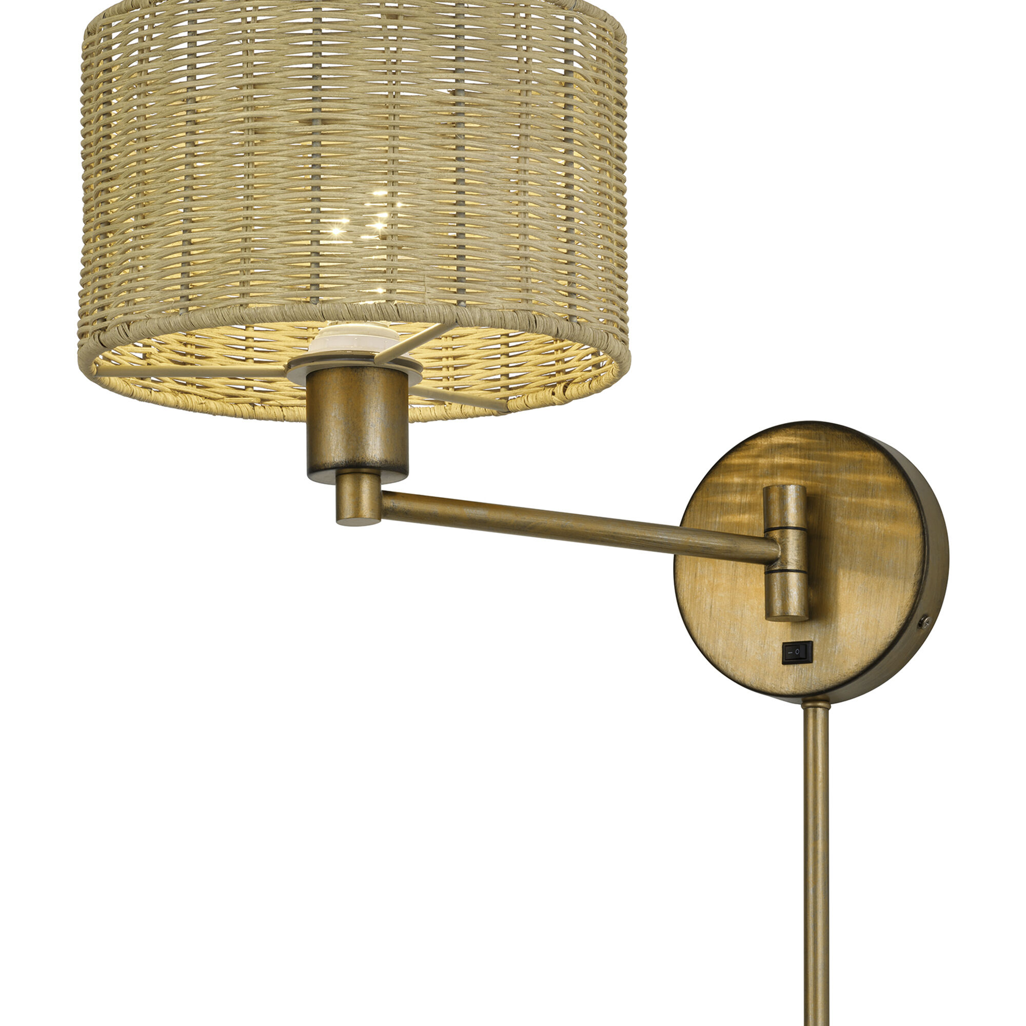 Weavington 15.5 inch 40.00 watt Antique Gold Leaf Swing Arm Wall Lamp Wall Light