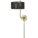 Acordia 17 inch 40 watt Antique Brass Swing Arm Wall Lamp Wall Light