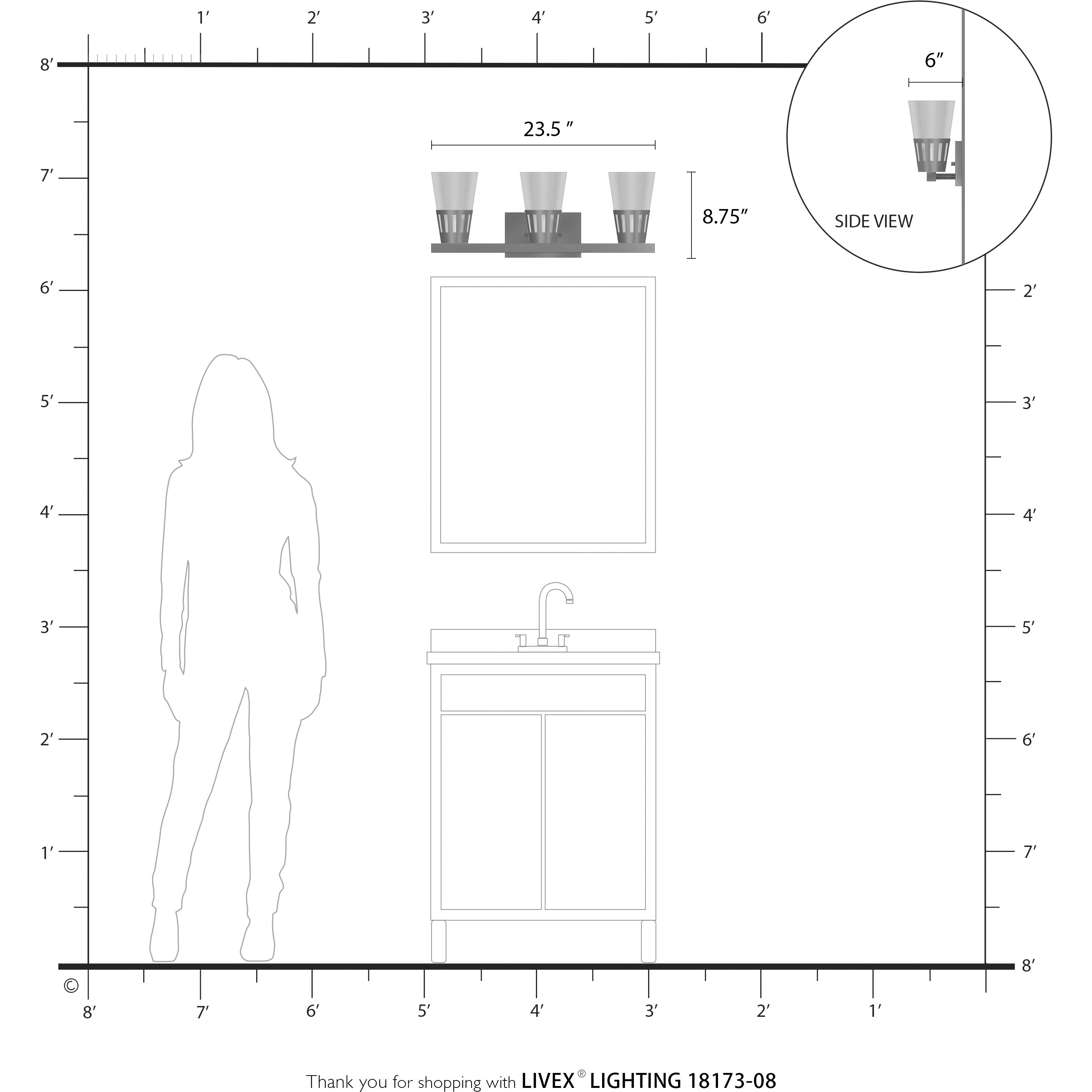 Bennington 3 Light 23.5 inch Natural Brass Vanity Sconce Wall Light