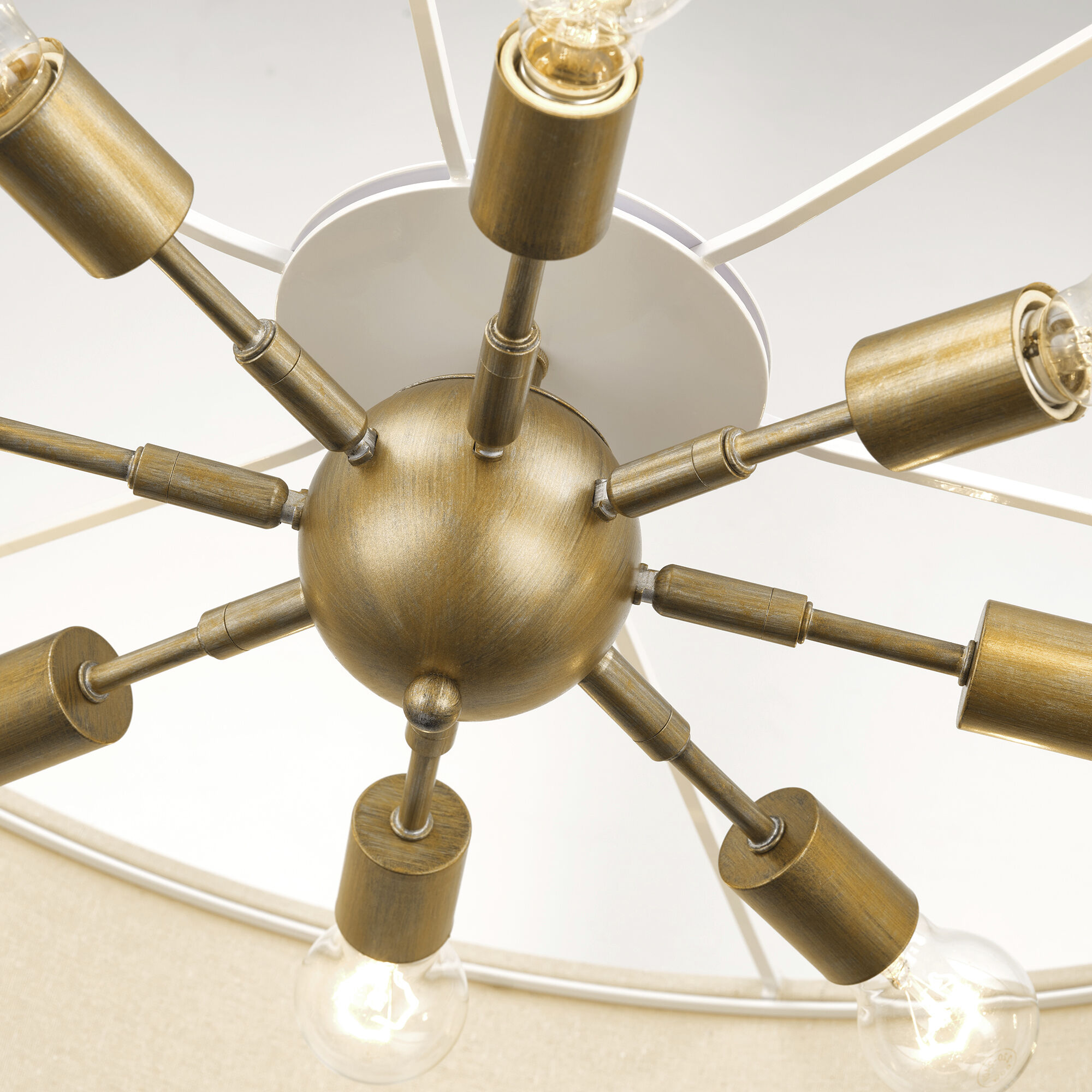 Bellingham 8 Light 32 inch Antique Gold Leaf Pendant Chandelier Ceiling Light, Large