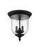 Legacy 3 Light 12 inch Black Flush Mount Ceiling Light
