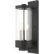 Hillcrest 3 Light 20.5 inch Textured Black Outdoor Wall Lantern