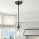 Brussels 1 Light 7 inch Black Chrome Pendant Ceiling Light, Crystal, Single