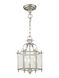 Livingston 3 Light 10 inch Brushed Nickel Convertible Mini Pendant/Ceiling Mount Ceiling Light