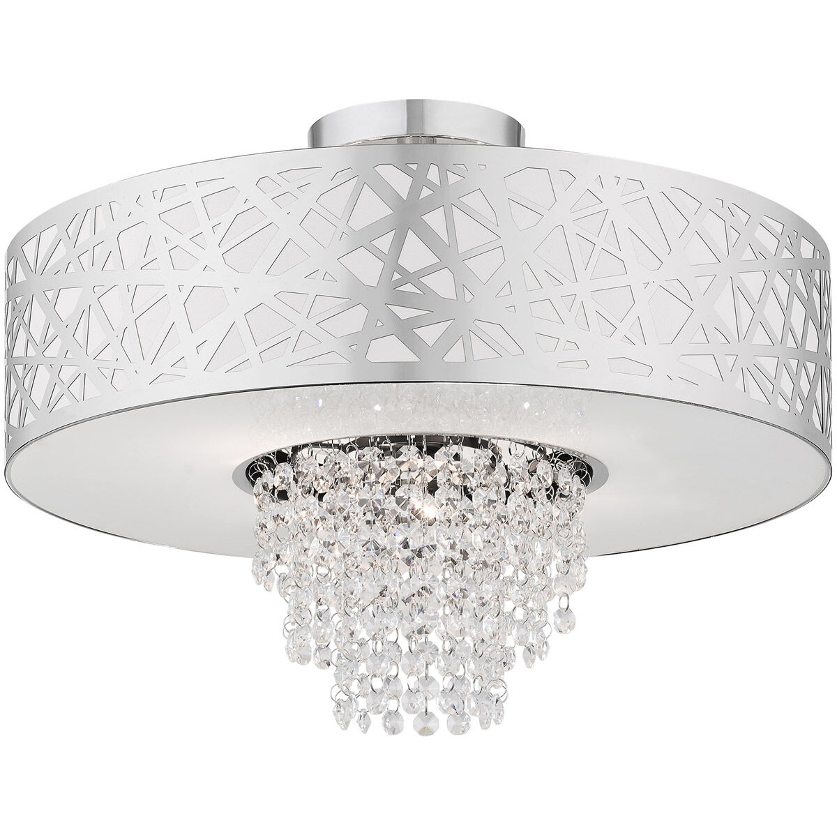 Allendale 4 Light 18 inch Polished Chrome Semi-Flush Mount Ceiling Light